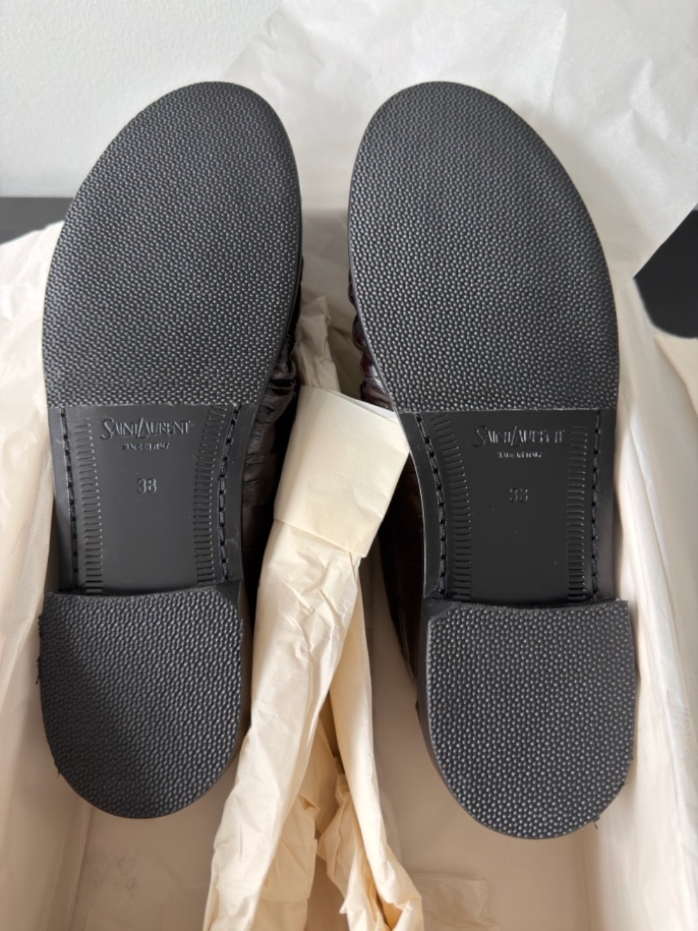 New Saint Laurent Le Loafer Supple Eel Size 38 - Picture 8 of 14